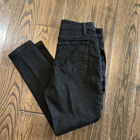 Time and Tru Women's Black Jeans size 10 petite high rise skinny - Picture 4 of 7